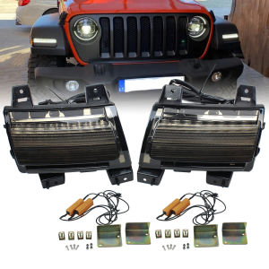 Đèn LED Chắn Bùn Báo Rẽ DRL Cho Xe Jeep Wrangler JL Sport 2018-2020 Đèn Chạy Ban Ngày 12V Phụ Kiện Xe Hơi