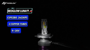 NeoGlow LUNA Three-color h4 led headlight H4 H11 180W 42000LM 3000K 4300K 6000K fog light car bulb
