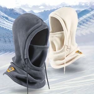 Winter outdoor cycling head covers/hats/skiing windproof cold-proof and warm-keeping/thickened and fleece neck guards/fleece fa