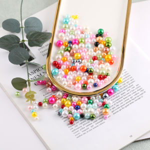 ลูกปัดมุก ABS ทรงกลวงตรงสีสันสดใส อุปกรณ์ทำเครื่องประดับ DIY สร้อยข้อมือ สร้อยคอ อุปกรณ์งานฝีมือ