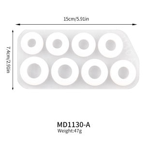 Mixed Size Rings Epoxy Resin Molds UV Silicone Casting Crafts Mould Rings Pendants For DIY Jewelry Making Findings Supplies