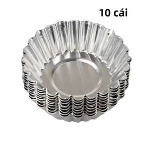 Có Thể Tái Sử Dụng Nhôm Trứng Tart Khuôn Làm Bánh Quy Pudding Thạch Bánh Trung Thu Dụng Cụ Làm Bánh Thân Thiện Với Môi Trường Phụ Kiện Làm Bánh Cho Nhà Bếp