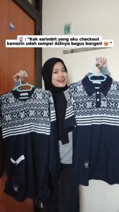 ShafaMarwa Baju Sarimbit Keluarga Tunik & Gamis Series Family Ayah Ibu Anak Cowok Cewek SM83 Navy