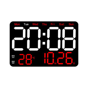 Minimalist Large Screen LED Wall Clock Wall Clocks Modern Multi-Function Mute Luminous Living Room Clock Alarm Clock Perpetual Calendar