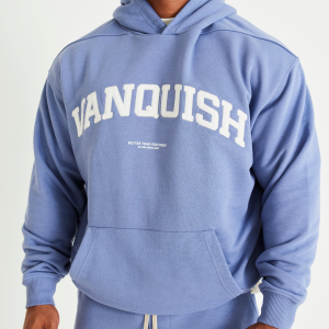 AH Exclusive Vanquish Varsity VQ College Sports Loose Patchwork Hoodie Sweatshirt Jacket Breathable Moisture Wicking Wear Resistant