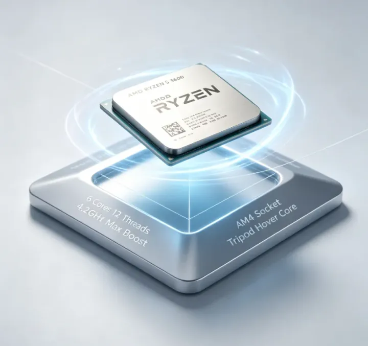 AMD | AMD Ryzen 5 3600 AM4 Platform Processor Upgrade Old AM4 Host Improve Multi-thread Ability For Creation And Gaming Without Fan