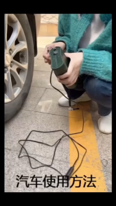 Máy bơm hơi mini 12V thích hợp cho xe máy ô tô và xe đạp
