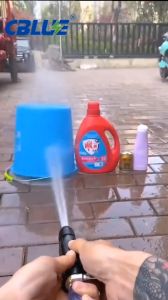 (Warranty)CBLUE Portable Water Gun Spray Gun with 10meter hose High Pressure Car Wash Sprayer PVC Hose for Garden