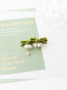 Handmade Sweet Fairy Bellflower Hairpin Pearl Butterfly Knot Hair Clip Bangs Side Hair Accessories Versatile Headwear Decorations