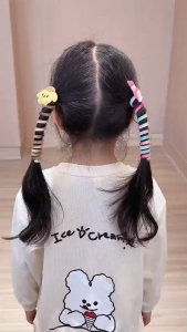 Telephone Wire Hair Tie 🎀 儿童电话线发圈 Getah Rambut Spiral Kartun Comel Gaya Telefon Warna-Warni Children Girl Elastic Spiral Rainbow Rope Line