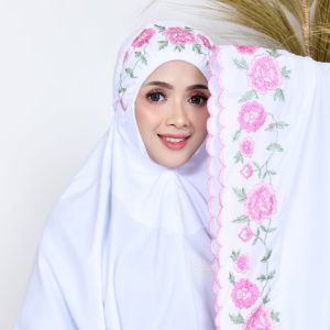 mukena dewasa jumbo bahan adem putih