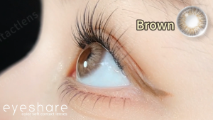 Grade(0.00~-10.00 ) EYESHARE 2 pcs OMG Brown Gray Natural Lenses Contact Lenses with Degree Diopter