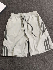 Quần Short Nam Nhanh Khô Mùa Hè Mỏng Thể Thao Ngoài Trời Ice Silk Quần Năm Mảnh Màu Tương Phản Phong Cách Mỹ Quần Short