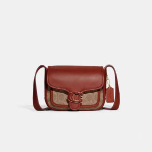 Coach for Women Cross Body Shoulder Bag Tabby Messenger official store Authentic Original CJ846 CK955 CK019 Small Leather saddle bag Size: 7.5 X 5.5 X 2.7in