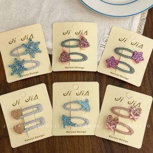 Rustproof Childrens Hair Clips Baby Girl Side Bangs Hair Accessories Korean Style New Model Baby Headwear Princess Style