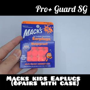 [SG] Macks Children Earplugs Moldable Soft Silicone Kids Ear Plugs MACKS Swimming Travel Protection