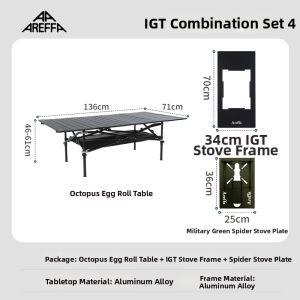 AREFFA | Lightweight Adjustable Folding Aluminum Table