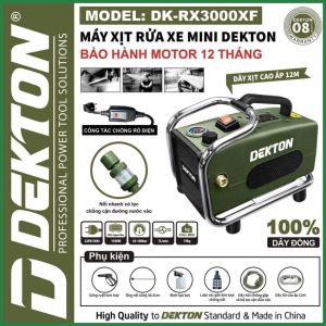 Máy rửa xe Dekton DK-RX3000XF công suất 1300W chỉnh áp có công tắc chống giật máy bơm nước