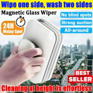 10 Times magnetic attraction Magnetic window glass cleaner Window cleaning tools Double Sided Window Cleaner Magnetic (Wipe one side Wash two sides) Strong magnetic attraction/anti-fall Magnetic Brush for Washing Windows 抹窗口神器 Window wiper glass wiper