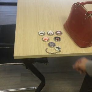 Folding Bag Hook Hanger Portable Metal Handbag Table Hook Purse Tote Hanger Holder