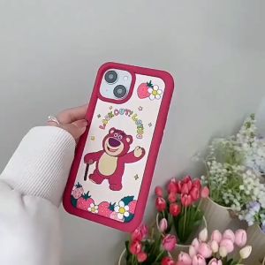 (SG Seller) Cartoon Toy Story Lotso Phone Case for IPhone 15/ 15 Pro Max / 14 / 14 Pro Max Silicone Phone Cover Girls IPhone Case Back Cover