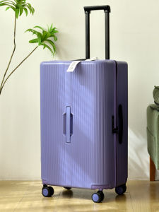 Large Capacity Carry on Suitcase Ultra Lightweight Durable Zipper Travel Bag with Four-Way Wheels Mens Password Box Womens 24 28 Inch Luggage