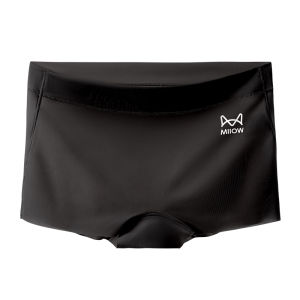 MiiOW | Quần an toàn Ice Silk cho nữ Quần lót liền mạch Quần đùi cạp vừa mùa hè 2025 Quần lót cotton nguyên chất