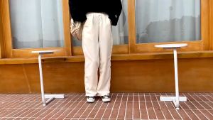 New Plus Size S~4XL Women's Corduroy Elastic High Waist Casual Sports Straight Loose Wide-leg Pants