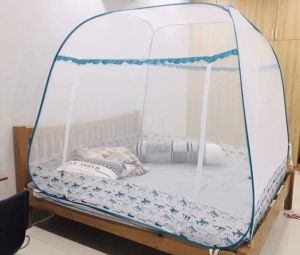 Màn Chụp  Mùng Chụp Đỉnh Rộng Cao Cấp Mộc Miên - Kích thước 18mx2m - 2 cửa ( Hoạ Tiết Xanh Ngọc Cá Mập )