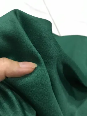 Vải Lụa Tằm Ướt (loại 1)màu xanh lá già dày vừa mềm rũ co giãn(khổ 1m5)may đầm váy áo kiểu áo dài đẹp sang