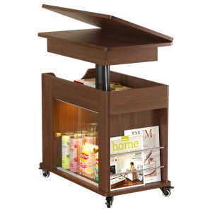 HANYUAN | Mid-century Folding Side Table Portable Lift Coffee Table