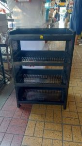 ชั้นวางของเอนกประสงค์ 4 ชั้น สีพาสเทล ขนาด กว้าง 29.5 ซม. ยาว 50 ซม. สูง 73 ซม.ความสูงระหว่างชั้น 21 ซม