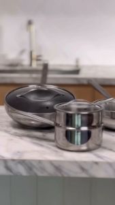 Steincookware Elite Clad Wajan Stainless Steel Wok Pan Series 28cm / Wok Stainless 28cm / Saucepan 16cm / Casserole 20cm
