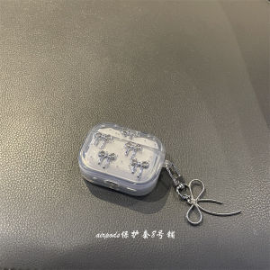 Retro Drip Glue Butterfly Knot Bluetooth Earphone Case Protective Cover for Apple Airpods pro 1st 2nd 3rd 4th Generation