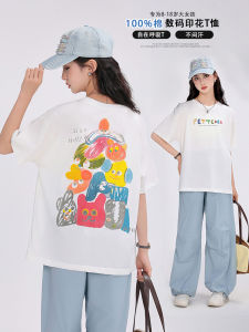 Áo Thun Tay Ngắn Mùa Hè Cho Bé Gái Áo Thun Cotton Phong Cách Ngọt Ngào Thường Ngày Cho Bé Gái