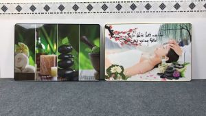 Tranh treo tường trang trí tiệm Gội Đầu Dưỡng Sinh Spa Chăm Sóc Da Beauty Salon bóng kiếng nhiều mẫu và kích thước Tranh Decor Nhà Hàng Chay Tranh Mica Bề Mặt Bóng Loáng - Lazada