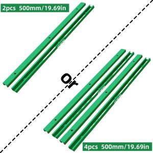 Aluminium Alloy 2/4pcs T Track Woodworking T-slot Slide Miter Track 19x9.5mm T Track Jig Fixture for Workbench Router Table Tool