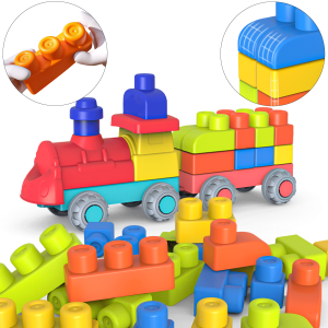 New Upgraded Early Education Puzzle Assembly Toy Chewable And Boiled Large Soft Rubber Building Block DIY Large Size Toy Than