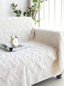 Simple Modern Double Seat Sofa Cover Full Coverage Anti-Slip Thickened European Countryside Fabric Sofa Protector Machine Washable