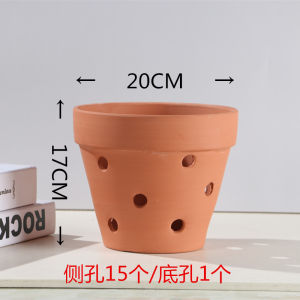 Large Coarse Clay Potted Succulent Plant Pot Pastoral Style Ideal for Desktop or Ground Space