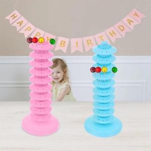 Stand Lolipop Display Tempat Permen Lolipop Cakepop Pagar Plastik Lollipop Stand Chupa Chups Rak Display Permen Lolipop Multi Layer Bentuk Pagoda Untuk Dekorasi Natal / Halloween Tempat Lolipop