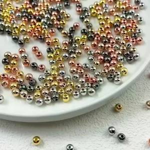 500/250 Viên Hạt Acrylic Hình Tròn 6 Mm Màu Xanh Đỏ Vàng Bạc - Màu Sắc Hỗn Hợp Để Tự Làm Đồ Trang Sức Làm Quà Tặng Giáng Sinh Thủ Công