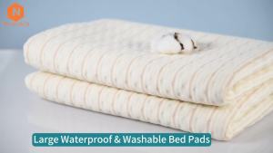 Bed Pee Pads for Incontinence Washable 40"x 55" Large Reusable Waterproof Soft Pee Pads for Urine Adults Elderly Seniors Women Kids & Pets - Rayon Fiber Pad for Bed Couch Sofa-Beige