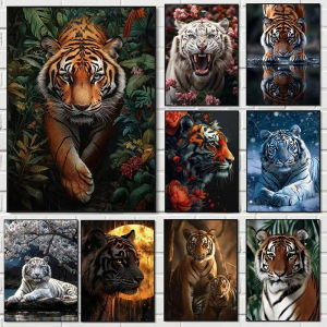 1000PCS Jigsaw Puzzle Tropical Plants Flowers Forest Tiger Minimalist Art For Adults Family Fun Relaxing Brain Teaser Gift