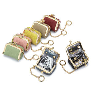 Small Size Genuine Leather Jewelry Storage Bag Ring Necklace Earrings Coin Bag