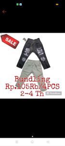 (Paket Bundling 105rb Isi 4) Celana Chinos Panjang Anak Laki-laki Cowok 1-4 Th Sablon