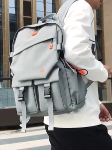 Backpack Mens Backpack Large Capacity Leisure Trend Sports Computer Mens Travel Bag Junior High School Student Bag