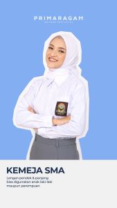 Seragam Sekolah Baju Putih Kemeja SMA Lengan Panjang