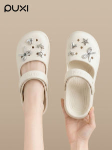 PUXI | EVA Summer Anti-slip Soft Thick Soled Bow Decorated Ballet Flat Clogs