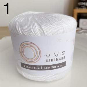 VVS Linen Silk Lace Yarn 5# Crochet Clothes Yarn Soft Breathable Yarn Baby Lace Yarn benang mengait Benang Kait Soft Yarn Crochet Benang Kait Lembut 5号蕾丝线
